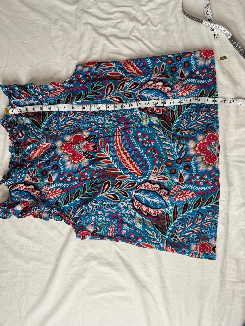 Talbots XL Paisley Botanical Cotton Poplin Matching Set Blouse Skirt